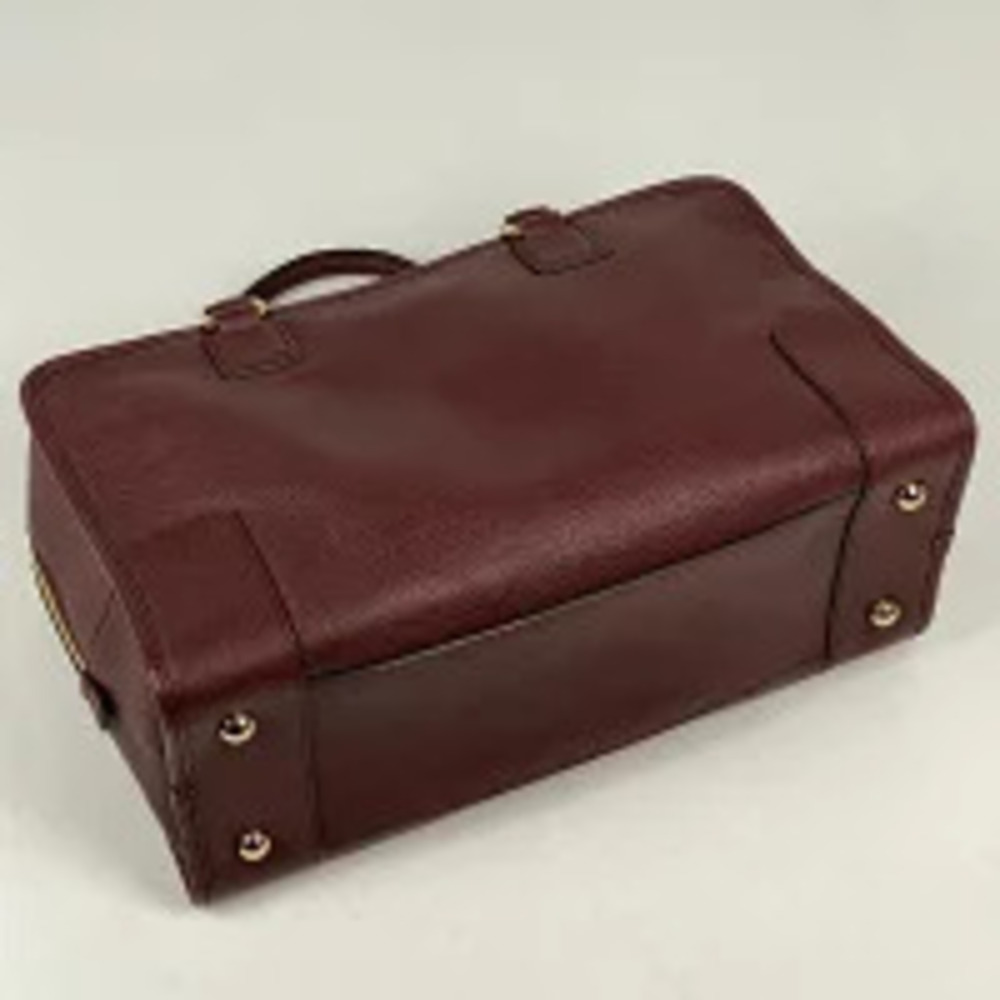 Loewe Anagram Bordeaux Purple Leather Amazona Handbag
